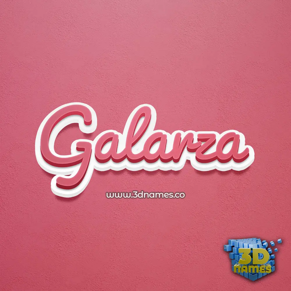 galarza in Red Scribble style - 3D name wallpaper