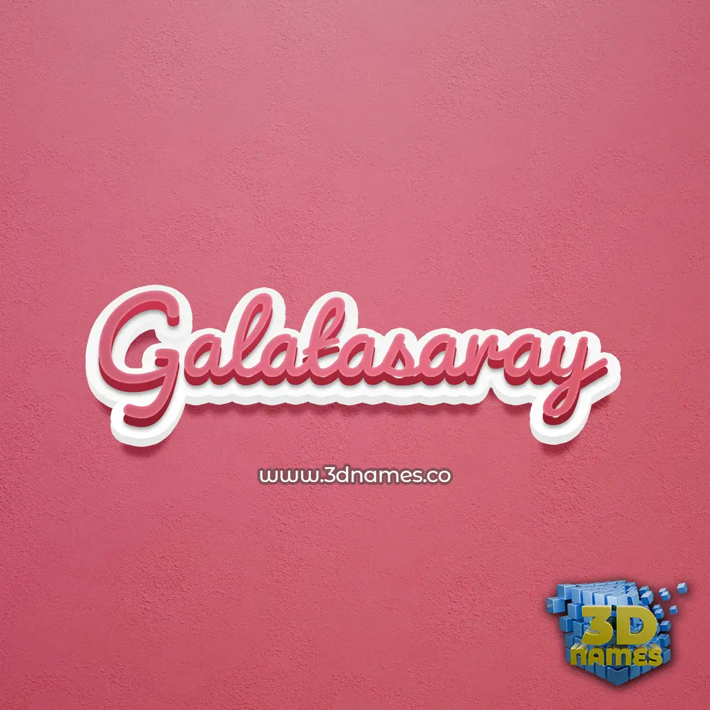 galatasaray in Red Scribble style - 3D name wallpaper