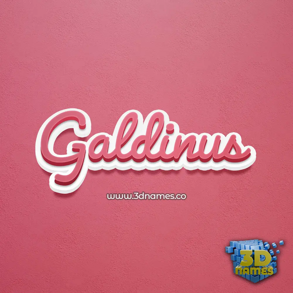 galdinus in Red Scribble style - 3D name wallpaper