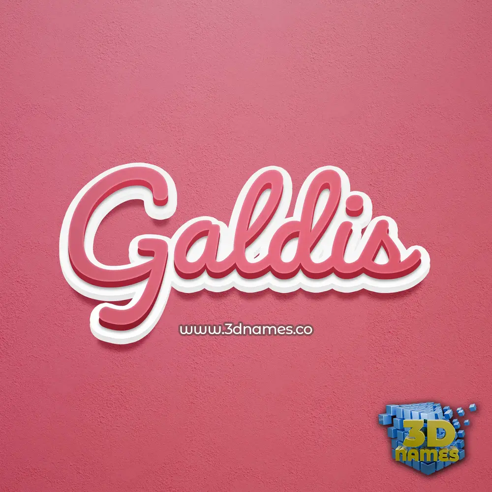 galdis in Red Scribble style - 3D name wallpaper