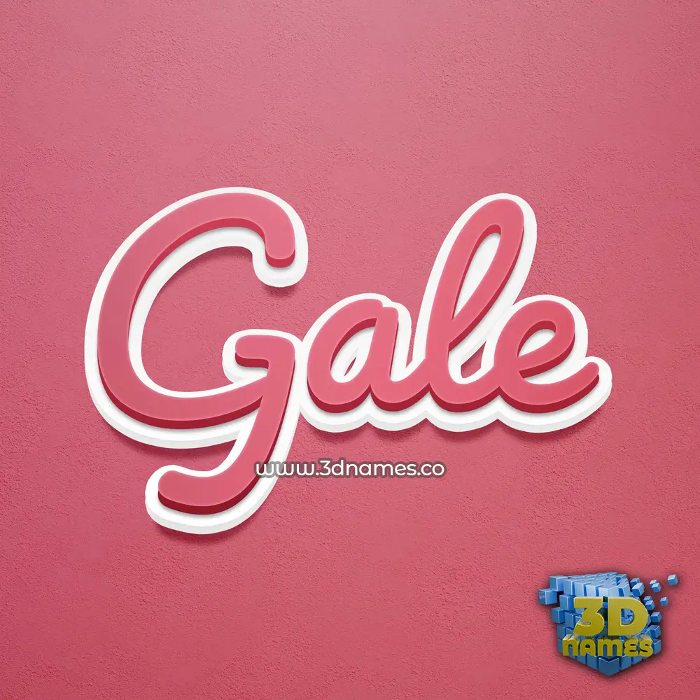 gale in Red Scribble style - 3D name wallpaper