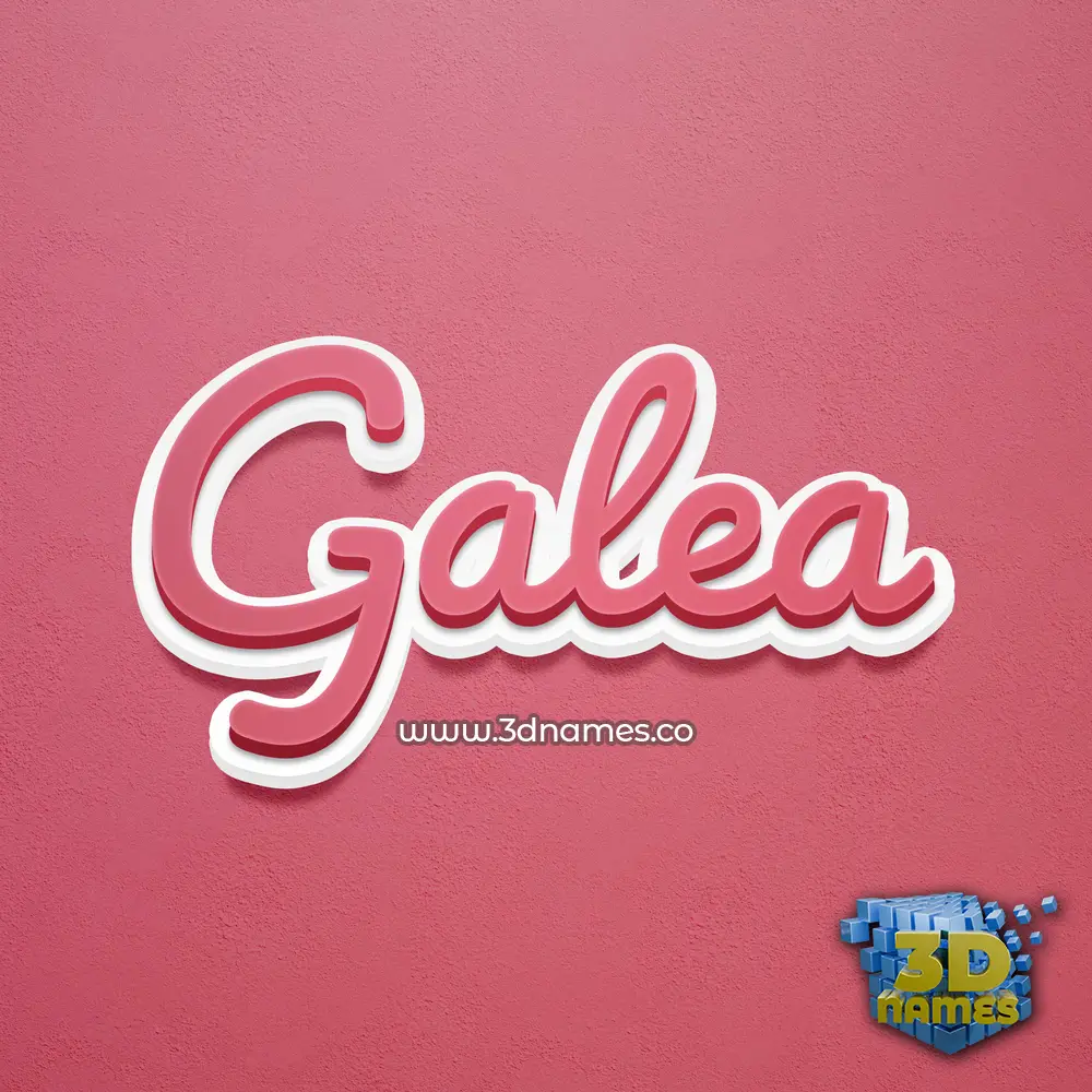 galea in Red Scribble style - 3D name wallpaper