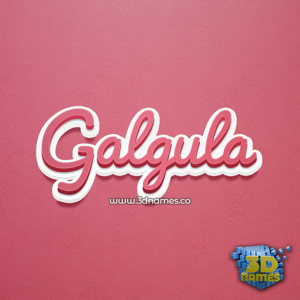 galgula in Red Scribble style - 3D name wallpaper