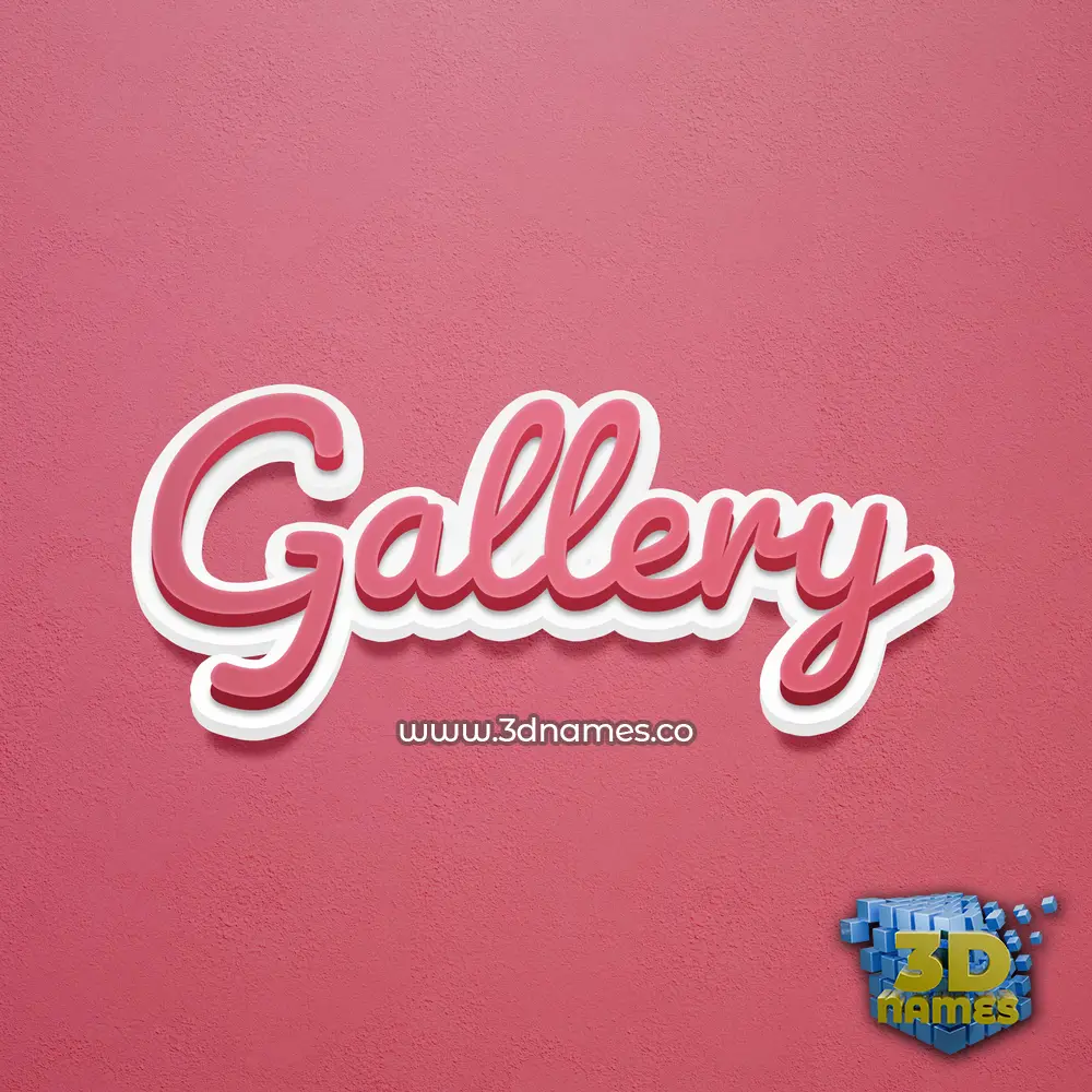 gallery in Red Scribble style - 3D name wallpaper