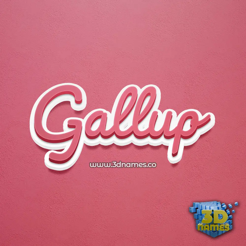 gallup in Red Scribble style - 3D name wallpaper