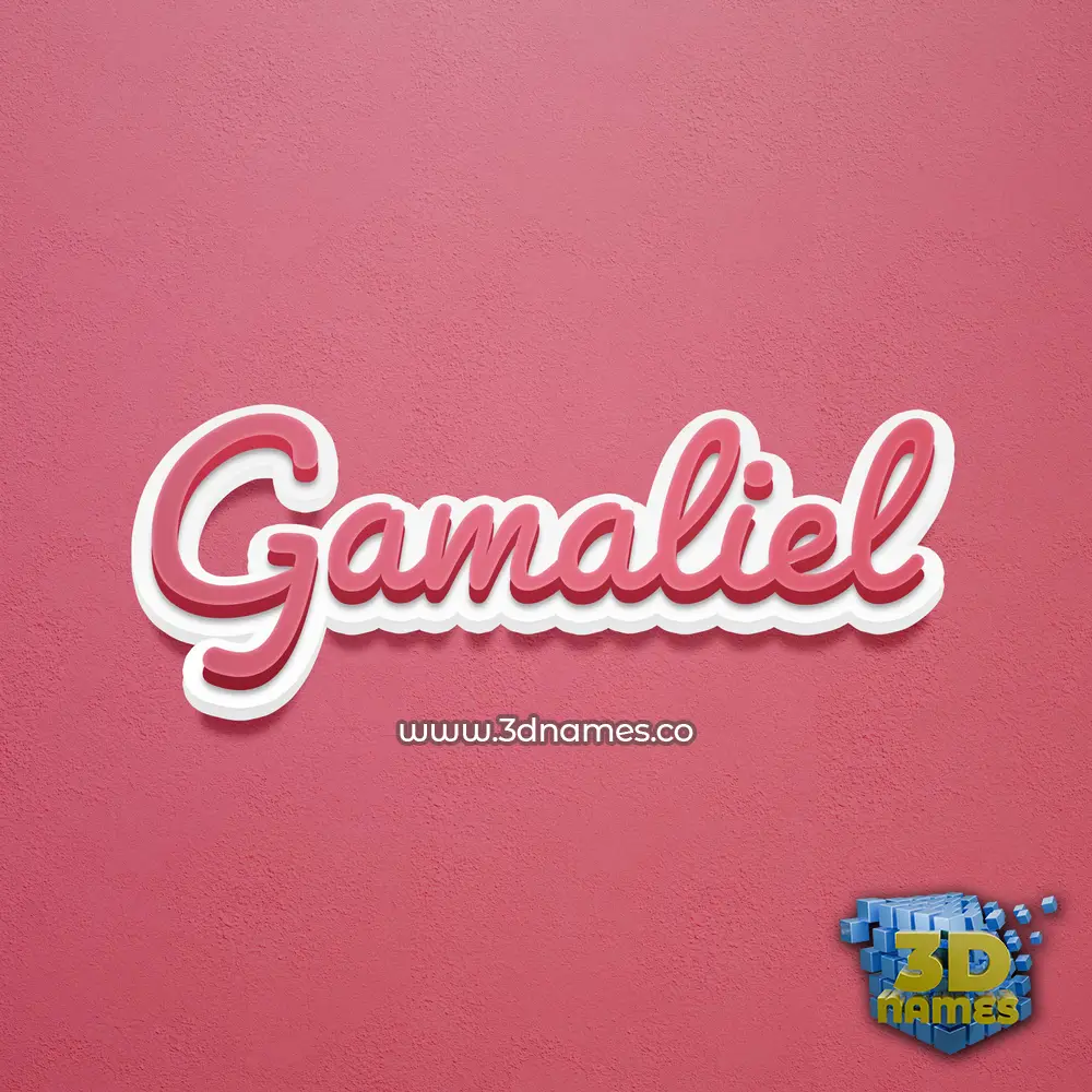 gamaliel in Red Scribble style - 3D name wallpaper