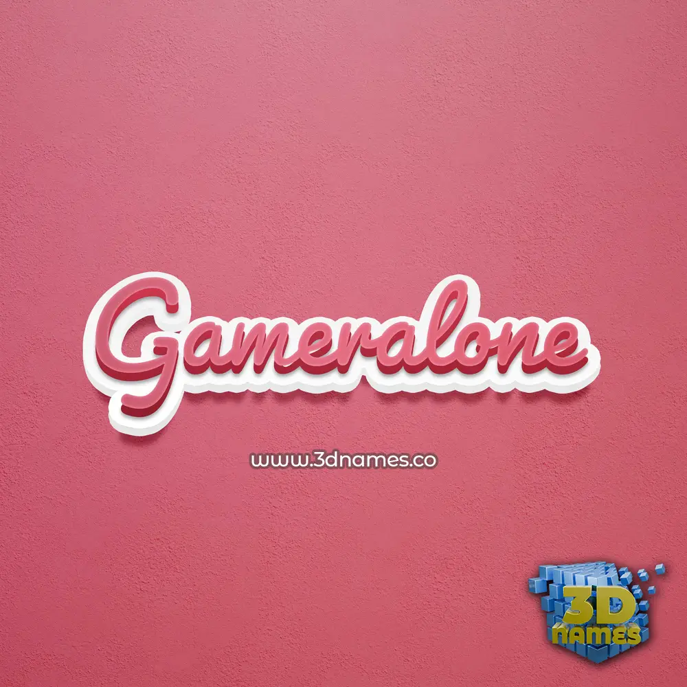 gameralone in Red Scribble style - 3D name wallpaper