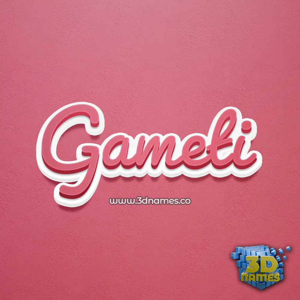 gameti in Red Scribble style - 3D name wallpaper