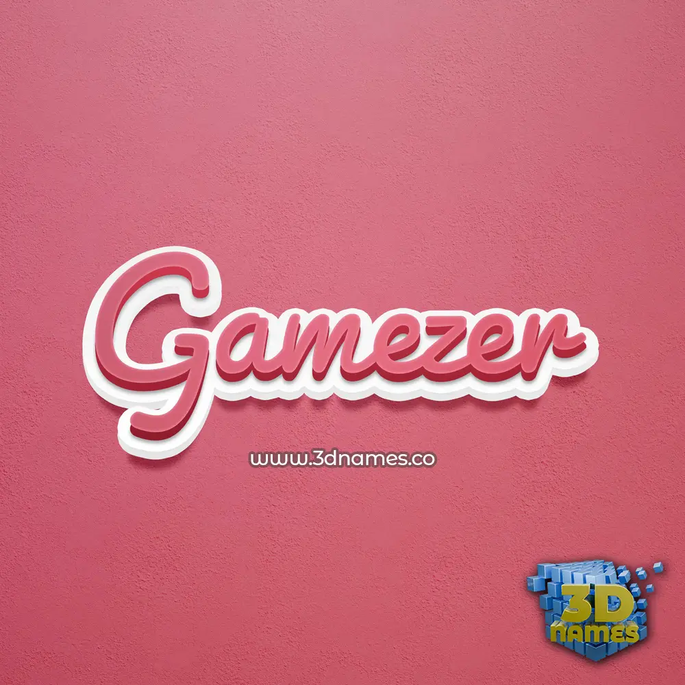 gamezer in Red Scribble style - 3D name wallpaper