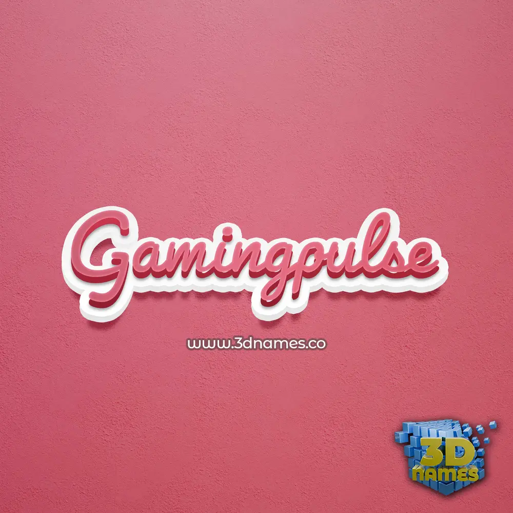 gamingpulse in Red Scribble style - 3D name wallpaper