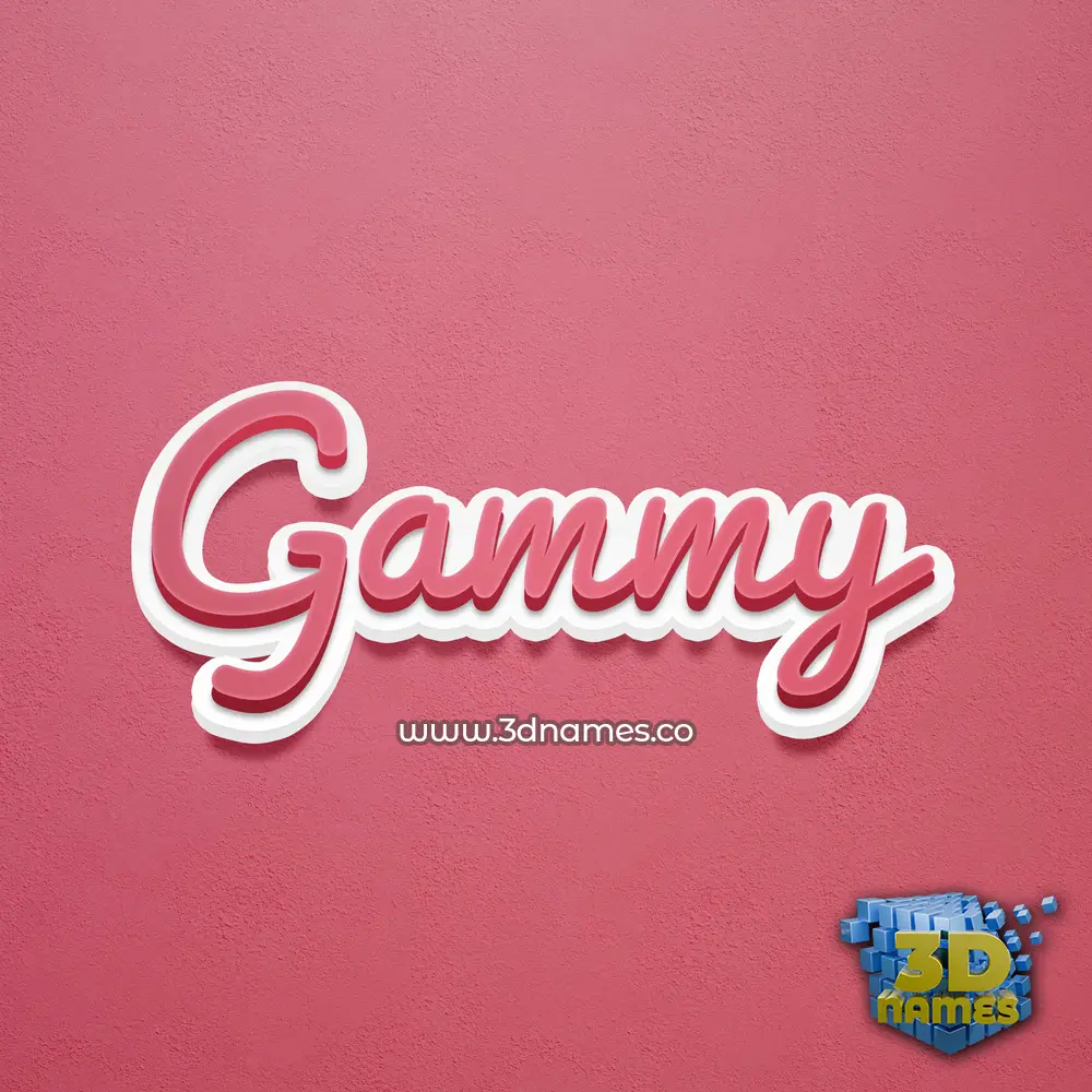 gammy in Red Scribble style - 3D name wallpaper