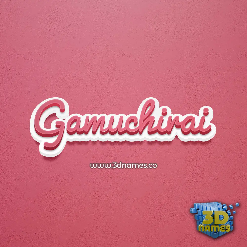 gamuchirai in Red Scribble style - 3D name wallpaper