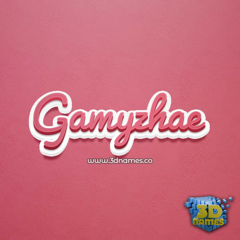 gamyzhae in Red Scribble style - 3D name wallpaper