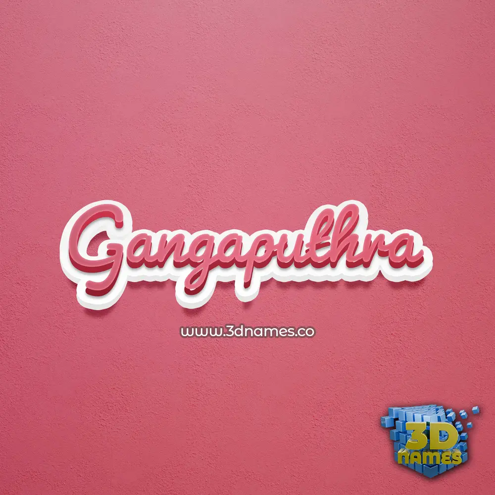 gangaputhra in Red Scribble style - 3D name wallpaper