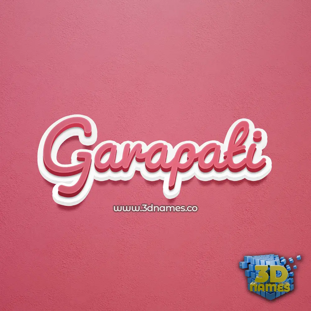 garapati in Red Scribble style - 3D name wallpaper
