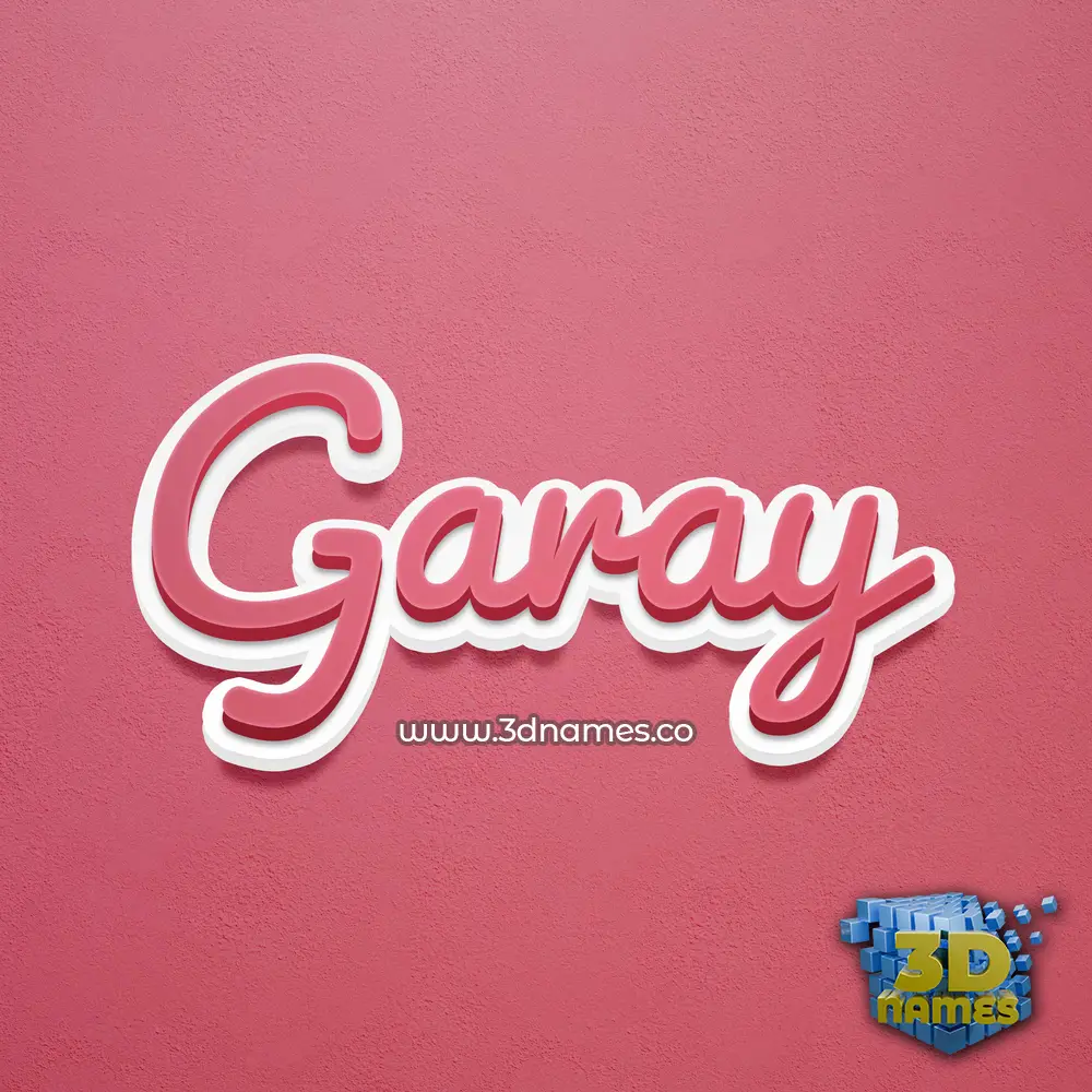 garay in Red Scribble style - 3D name wallpaper