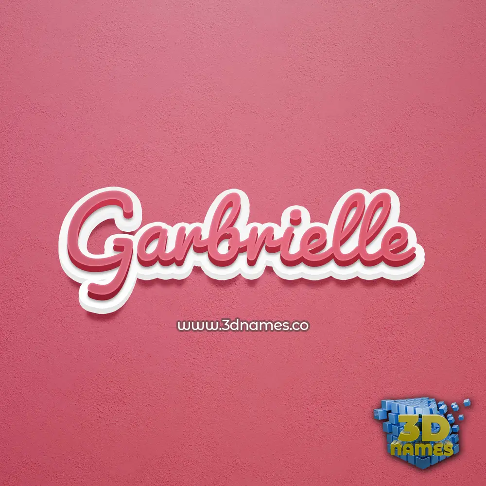 garbrielle in Red Scribble style - 3D name wallpaper
