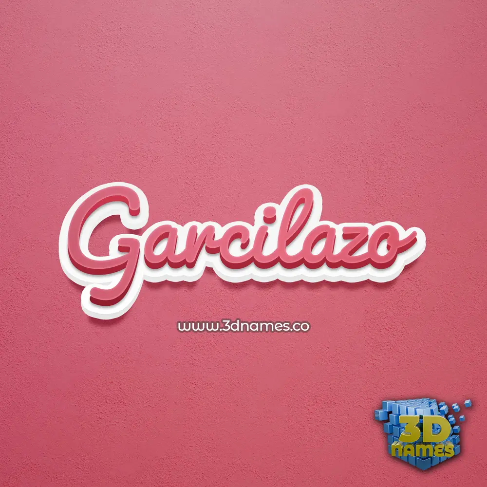 garcilazo in Red Scribble style - 3D name wallpaper