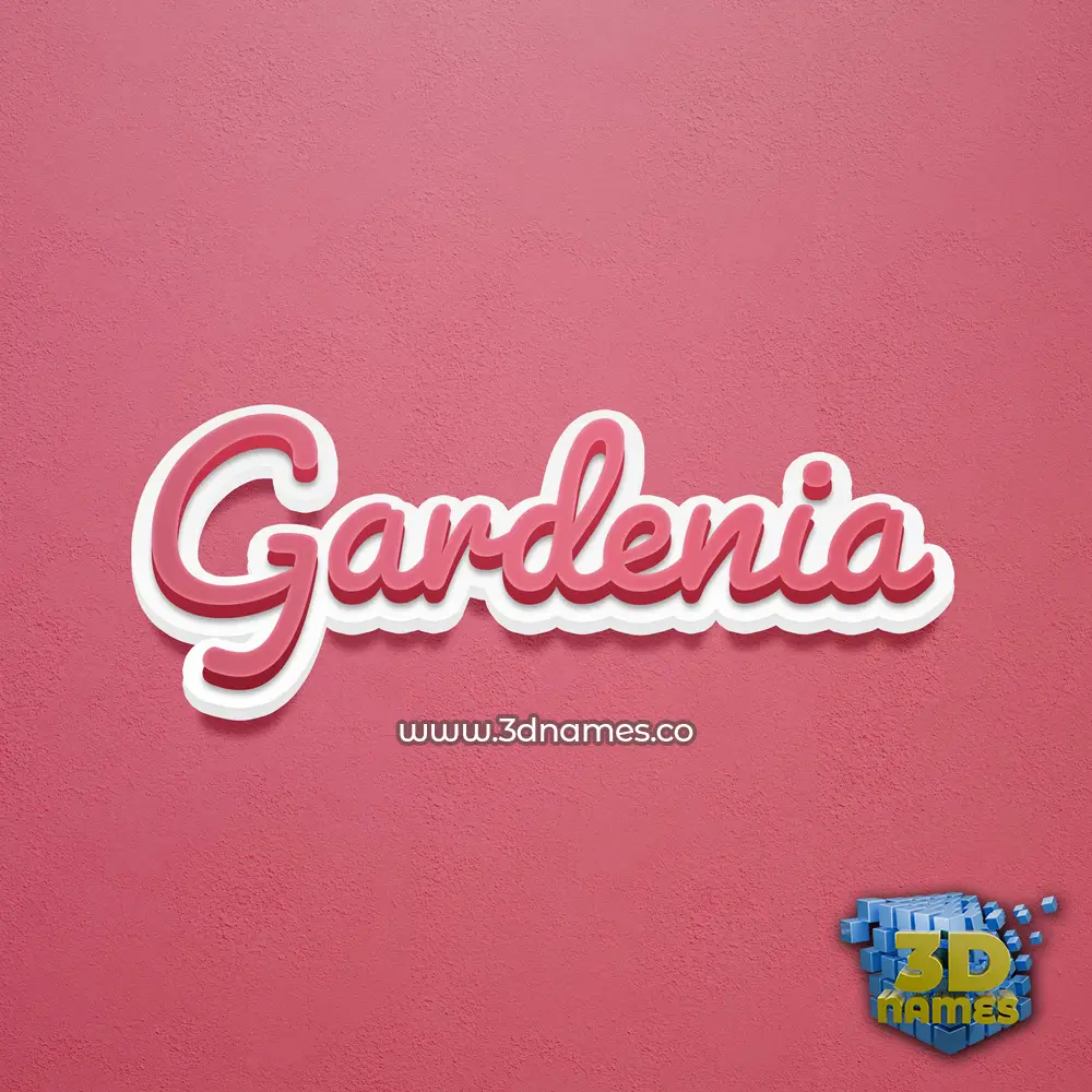 gardenia in Red Scribble style - 3D name wallpaper