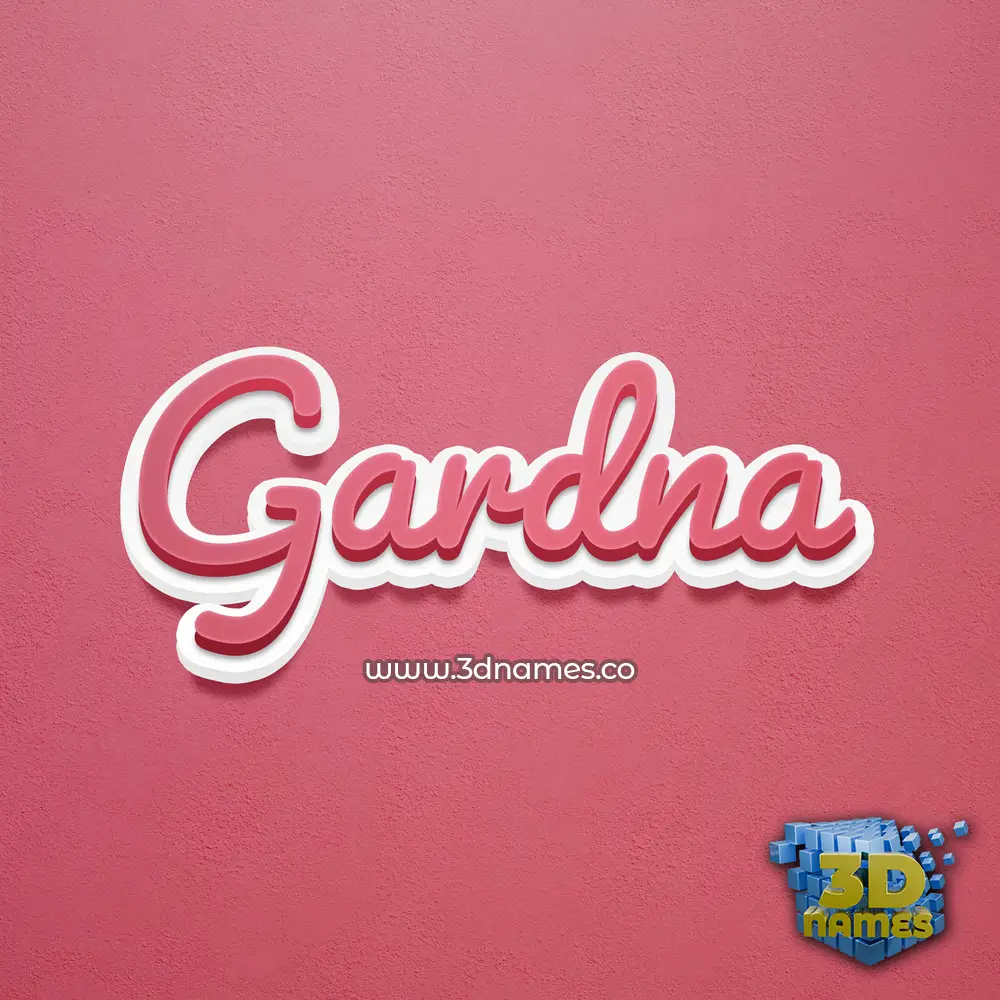 gardna in Red Scribble style - 3D name wallpaper