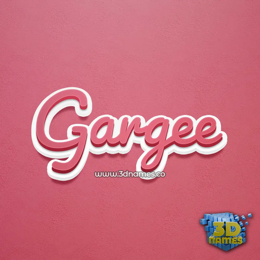 gargee in Red Scribble style - 3D name wallpaper