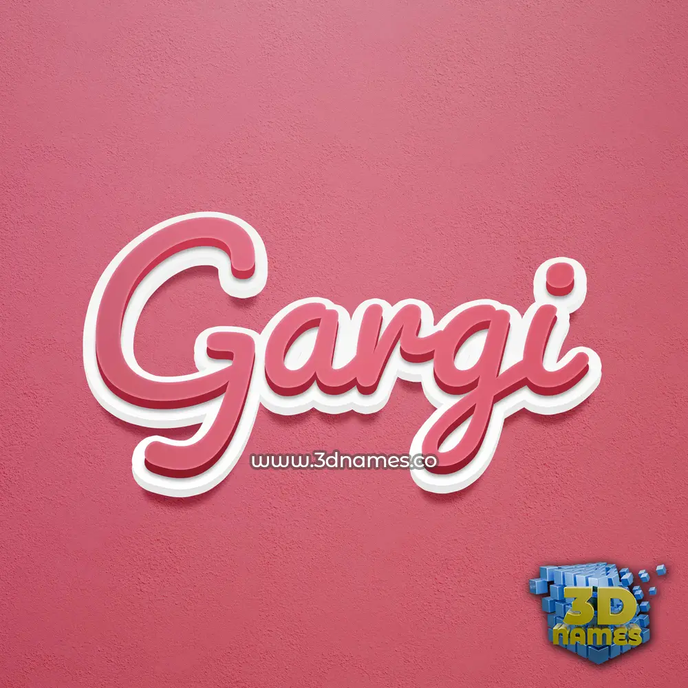 gargi in Red Scribble style - 3D name wallpaper