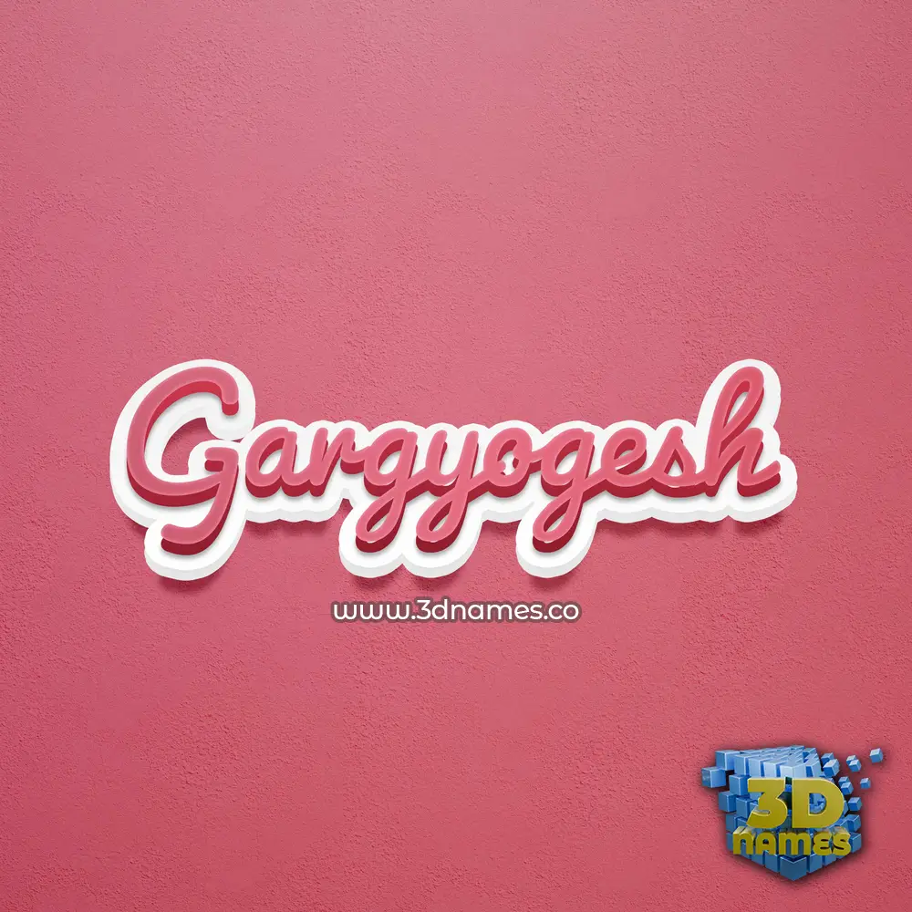 gargyogesh in Red Scribble style - 3D name wallpaper