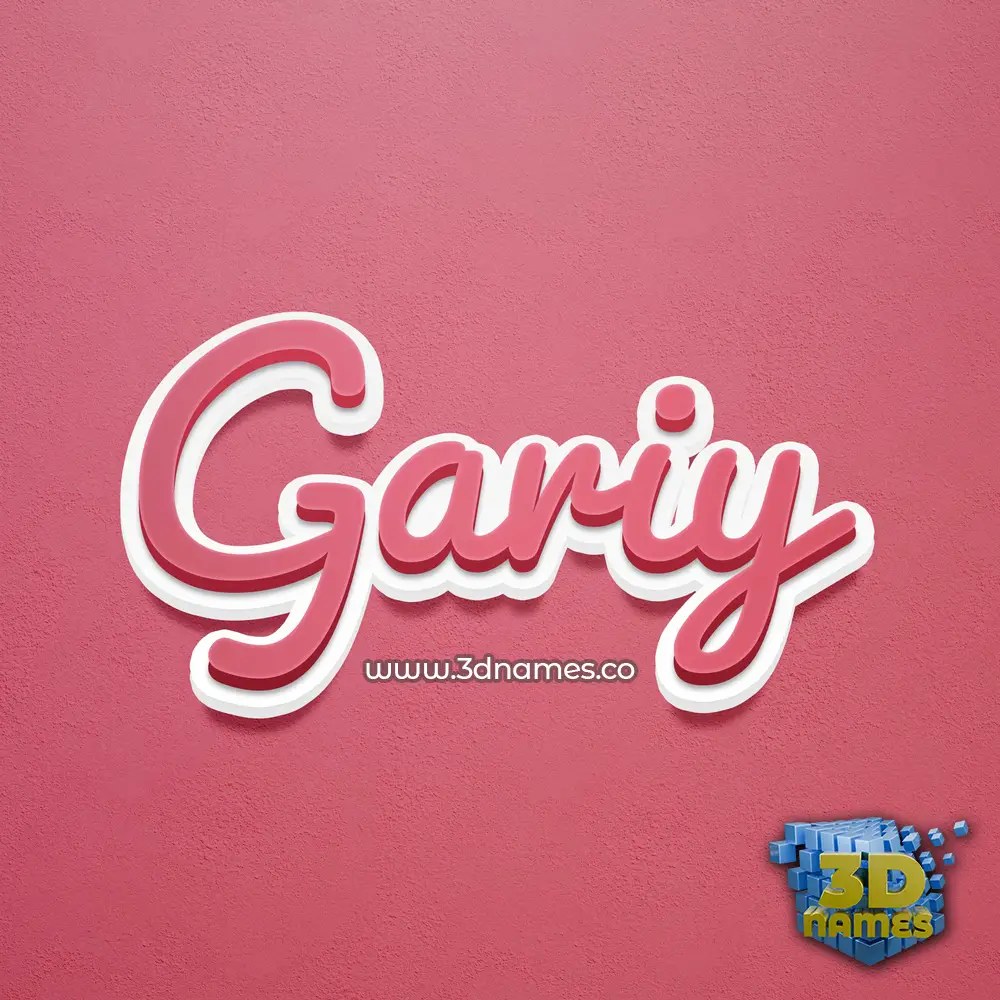 gariy in Red Scribble style - 3D name wallpaper