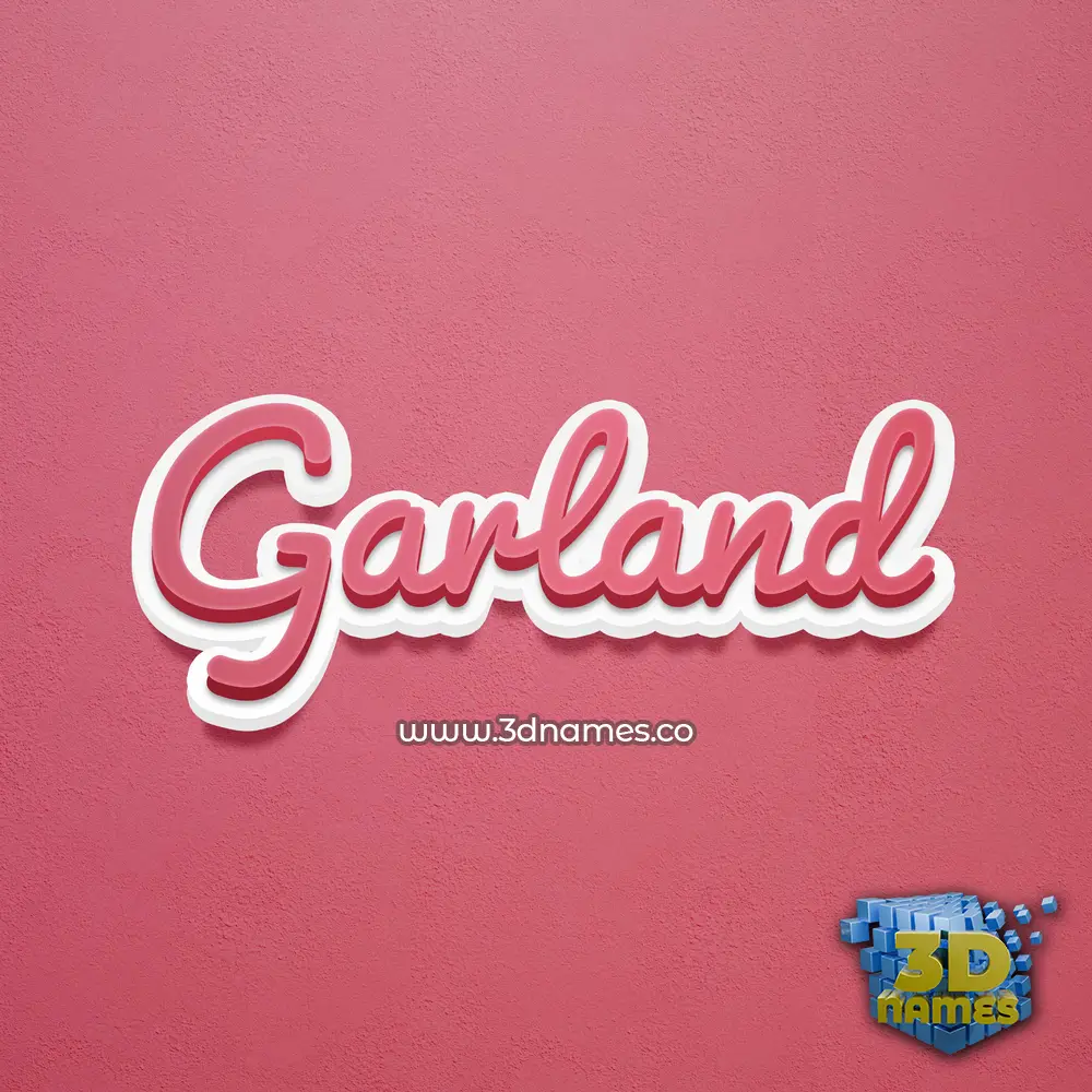 garland in Red Scribble style - 3D name wallpaper