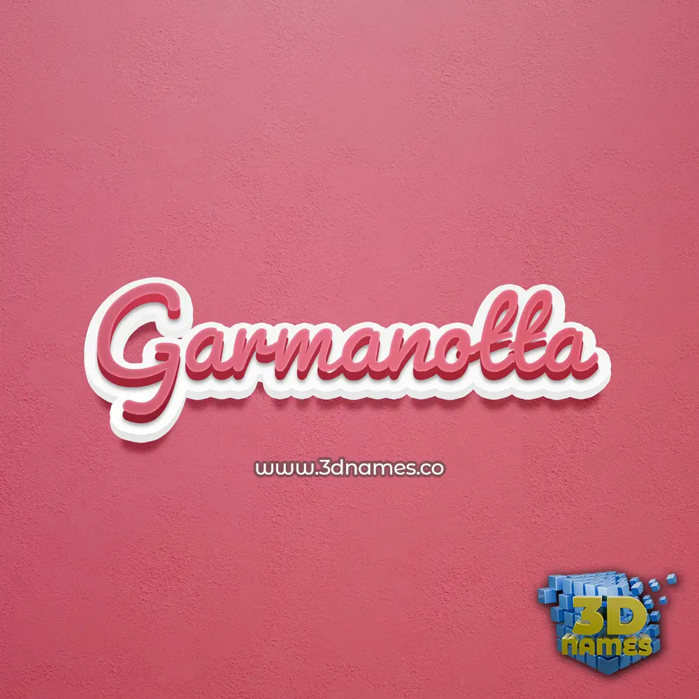 garmanotta in Red Scribble style - 3D name wallpaper