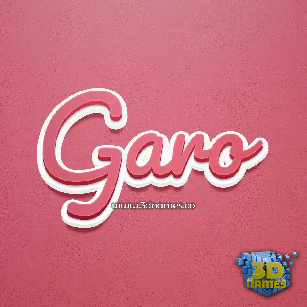 garo in Red Scribble style - 3D name wallpaper