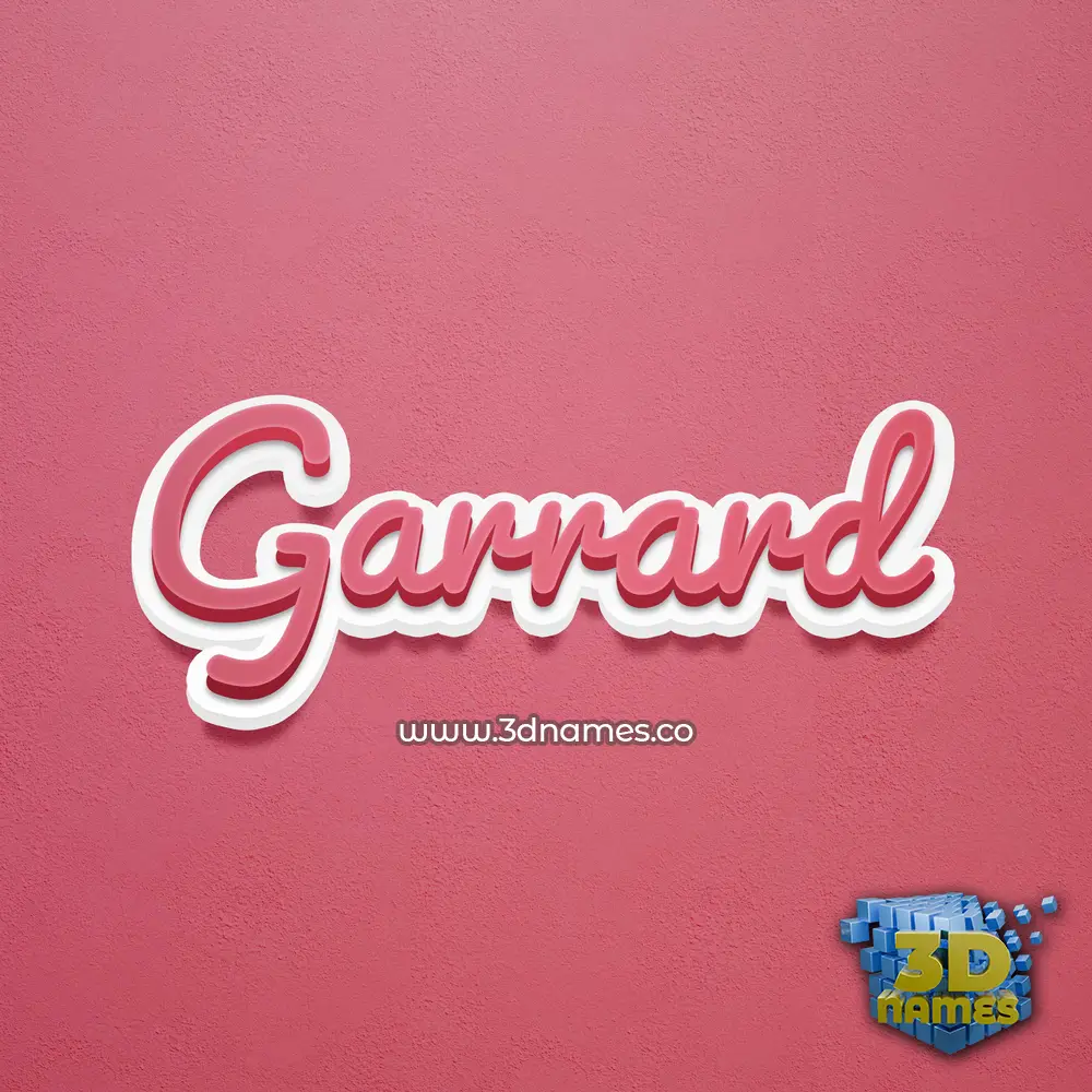 garrard in Red Scribble style - 3D name wallpaper