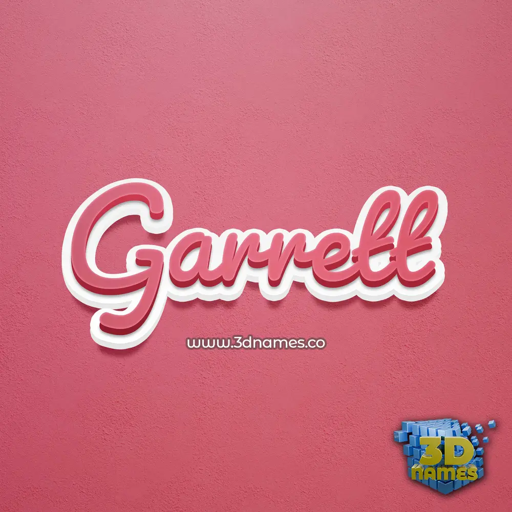 garrett in Red Scribble style - 3D name wallpaper