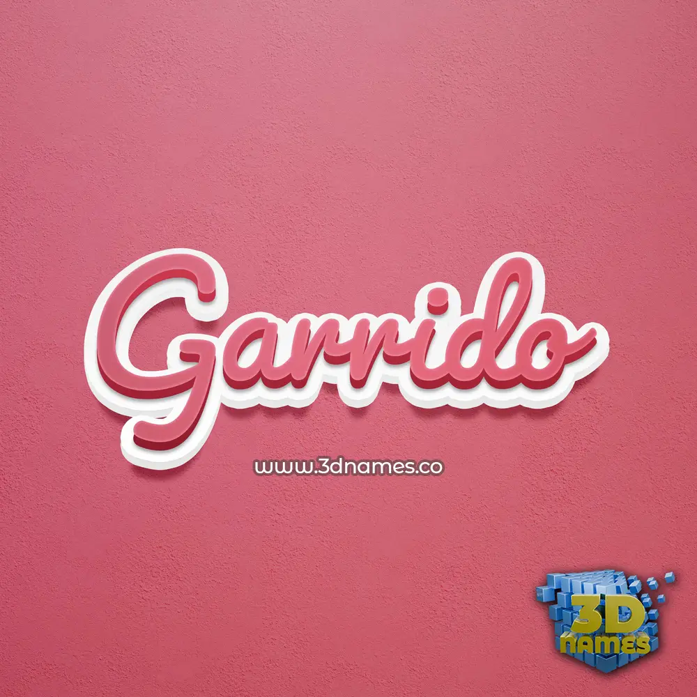 garrido in Red Scribble style - 3D name wallpaper