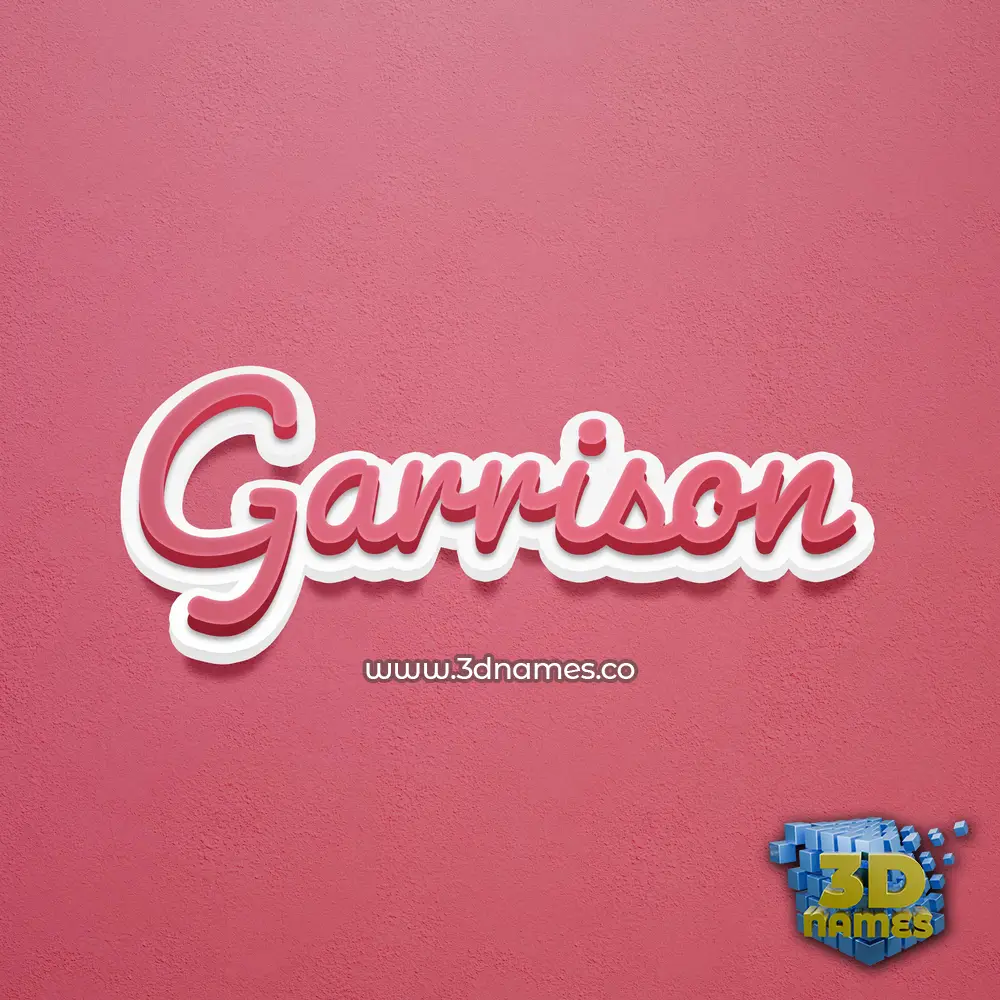 garrison in Red Scribble style - 3D name wallpaper