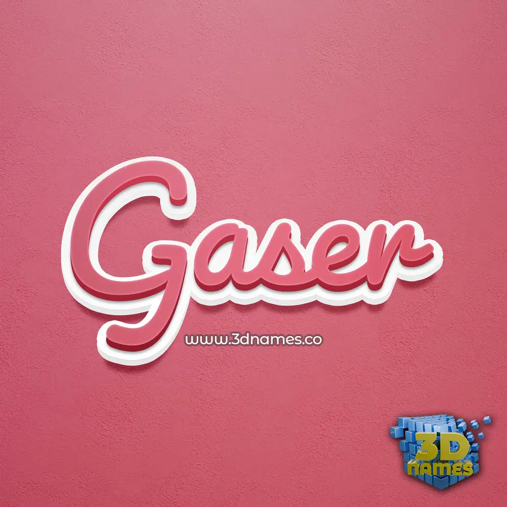 gaser in Red Scribble style - 3D name wallpaper
