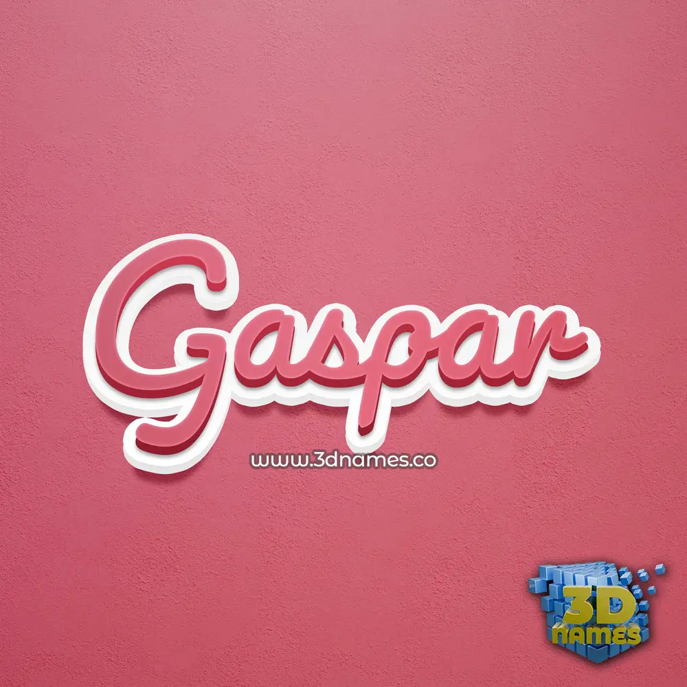 gaspar in Red Scribble style - 3D name wallpaper