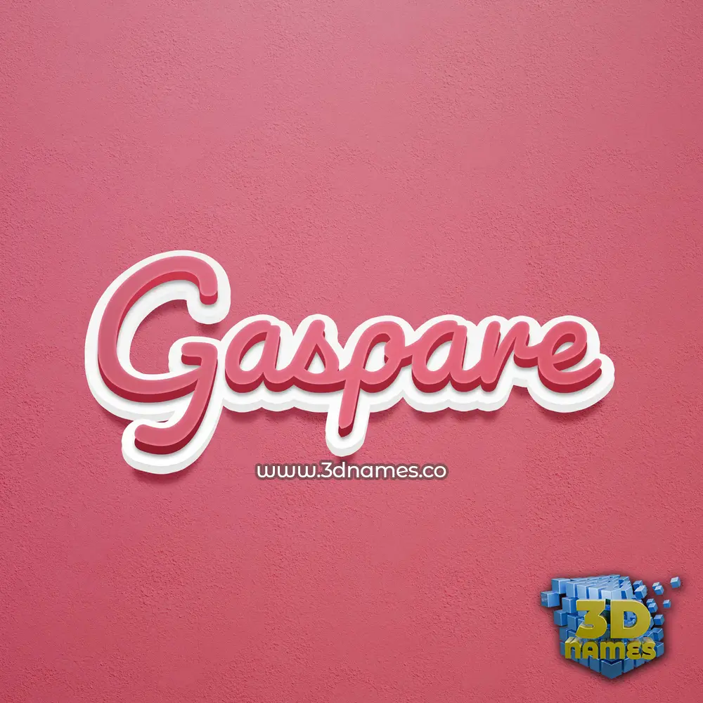 gaspare in Red Scribble style - 3D name wallpaper