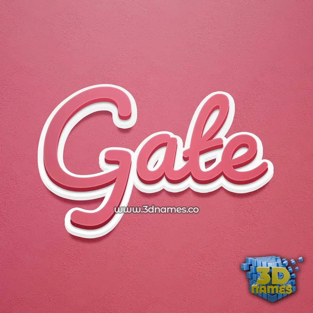 gate in Red Scribble style - 3D name wallpaper