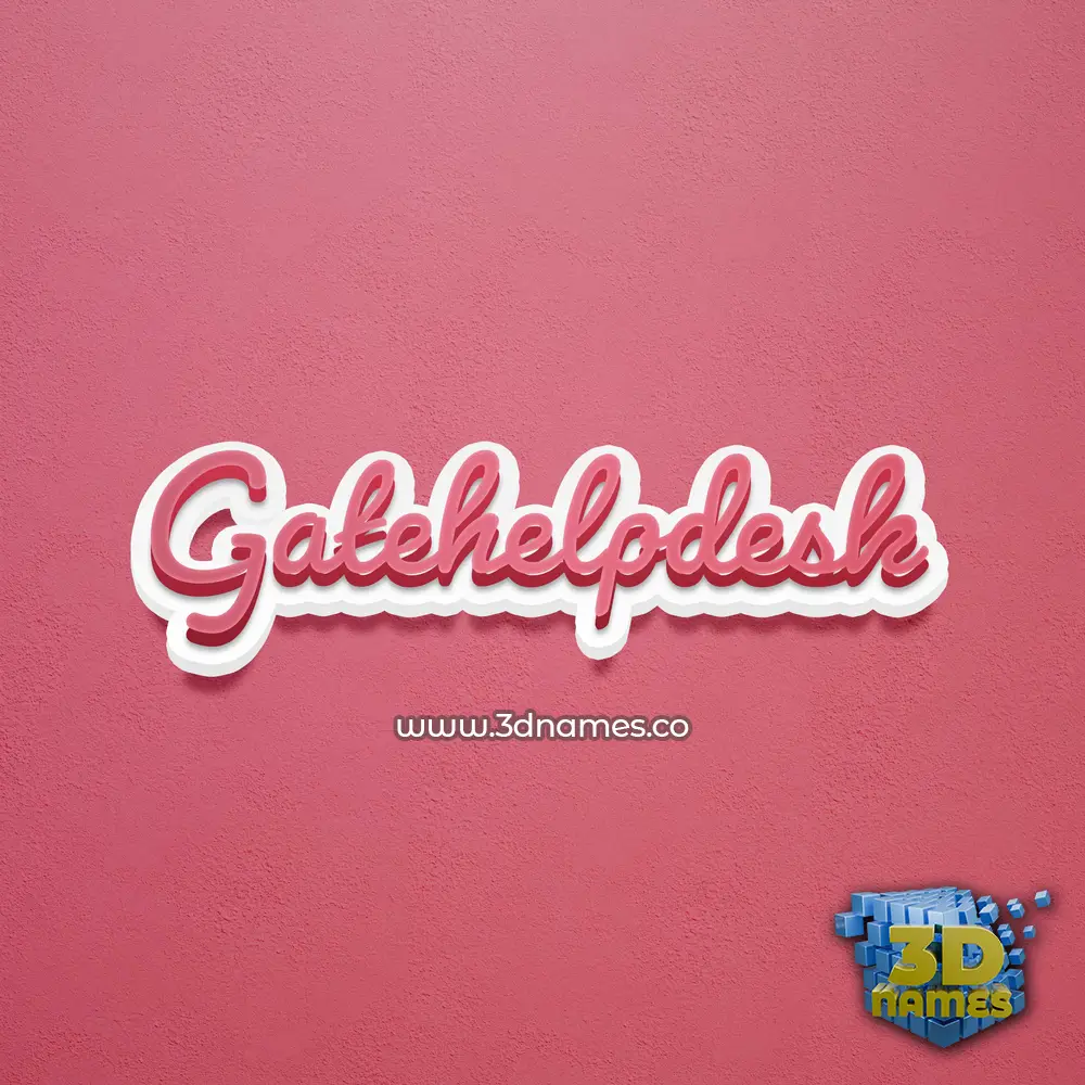 gatehelpdesk in Red Scribble style - 3D name wallpaper