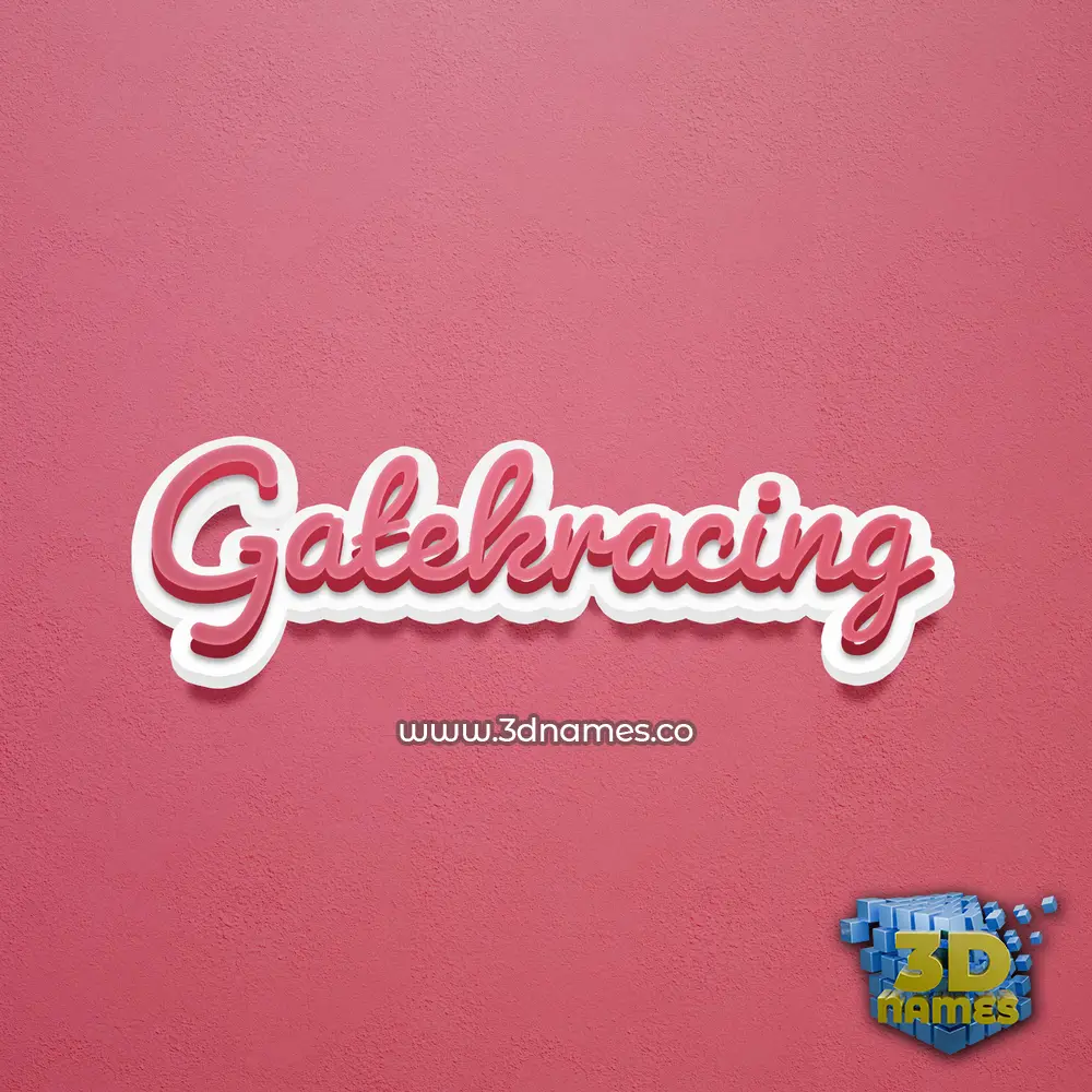gatekracing in Red Scribble style - 3D name wallpaper