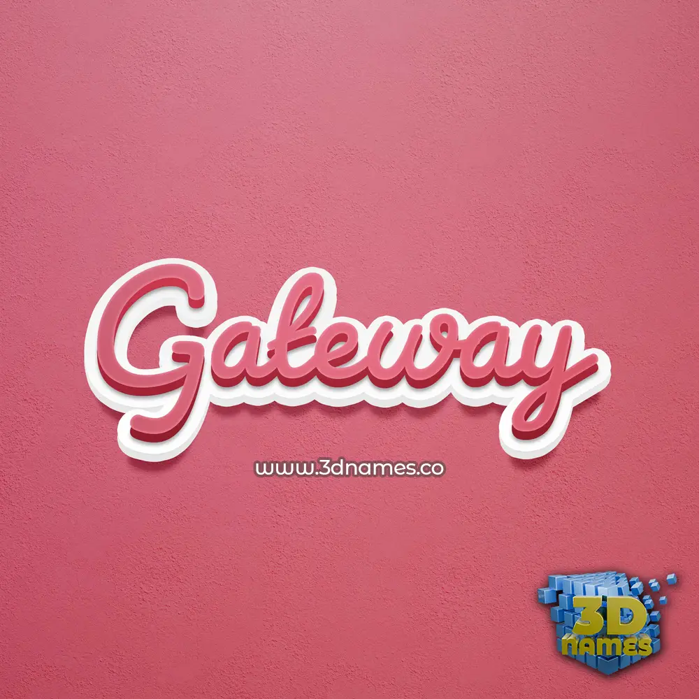 gateway in Red Scribble style - 3D name wallpaper