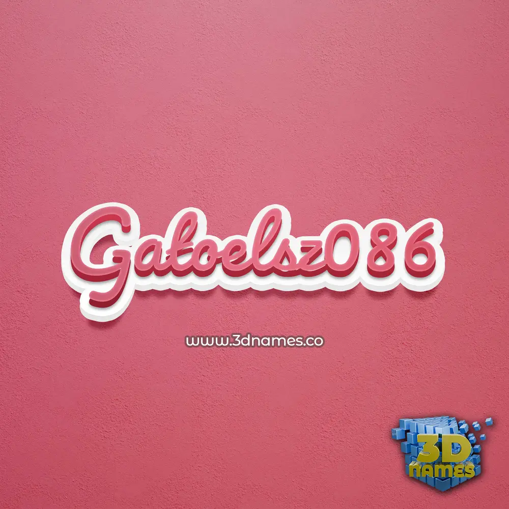 gatoelsz086 in Red Scribble style - 3D name wallpaper
