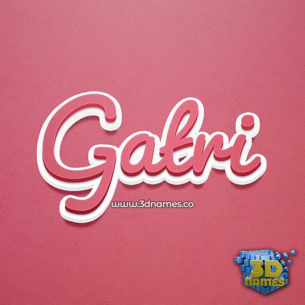 gatri in Red Scribble style - 3D name wallpaper