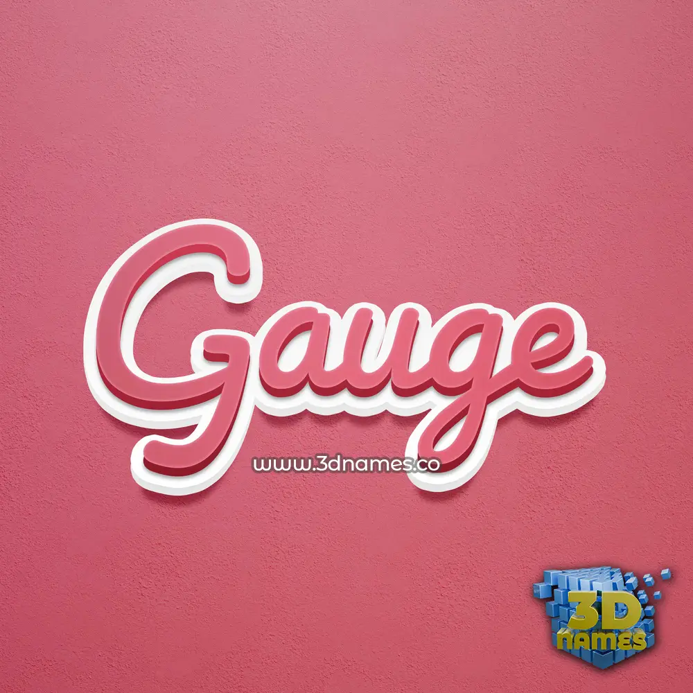 gauge in Red Scribble style - 3D name wallpaper