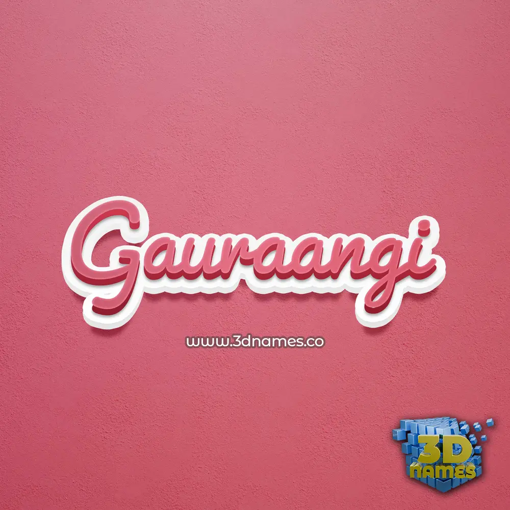 gauraangi in Red Scribble style - 3D name wallpaper