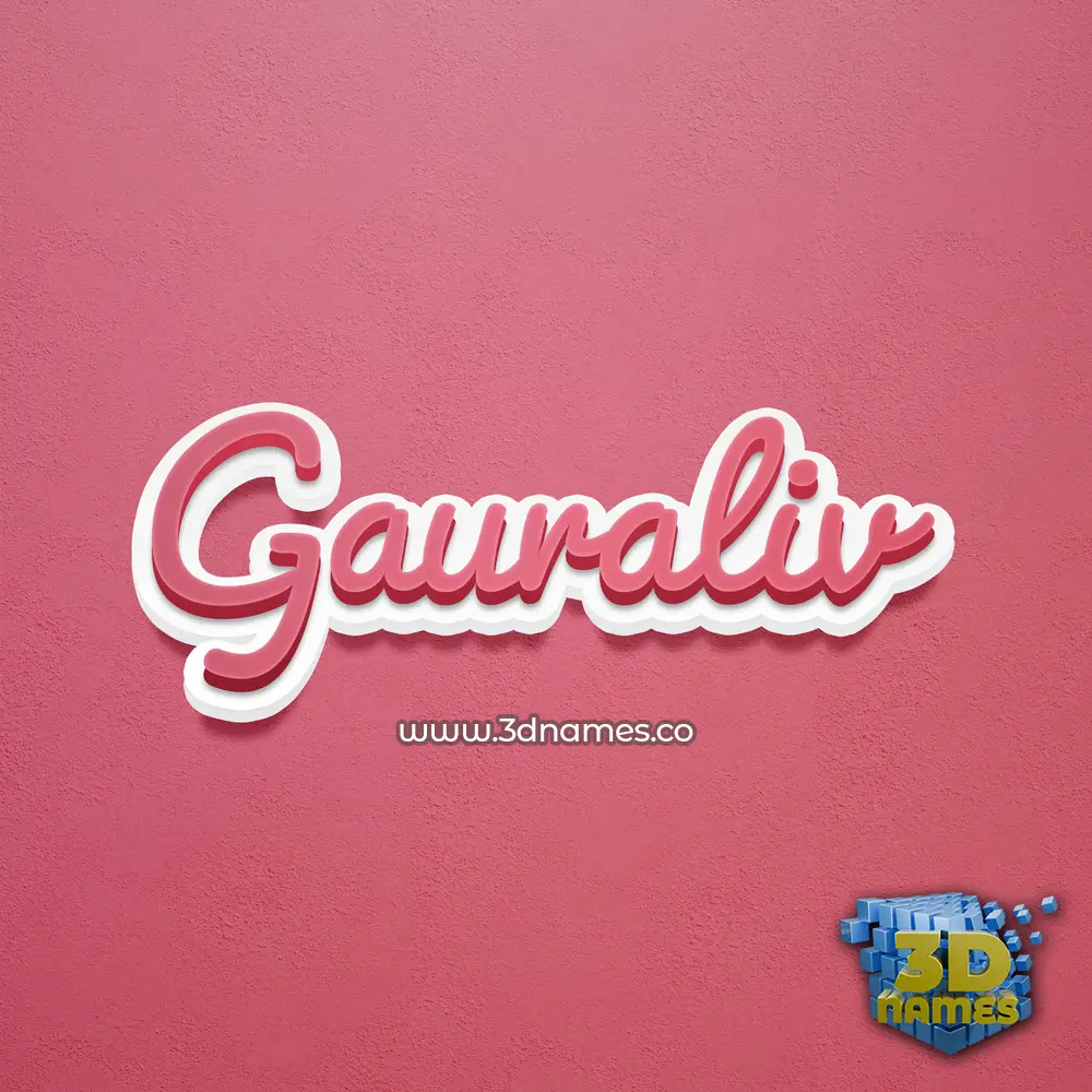 gauraliv in Red Scribble style - 3D name wallpaper