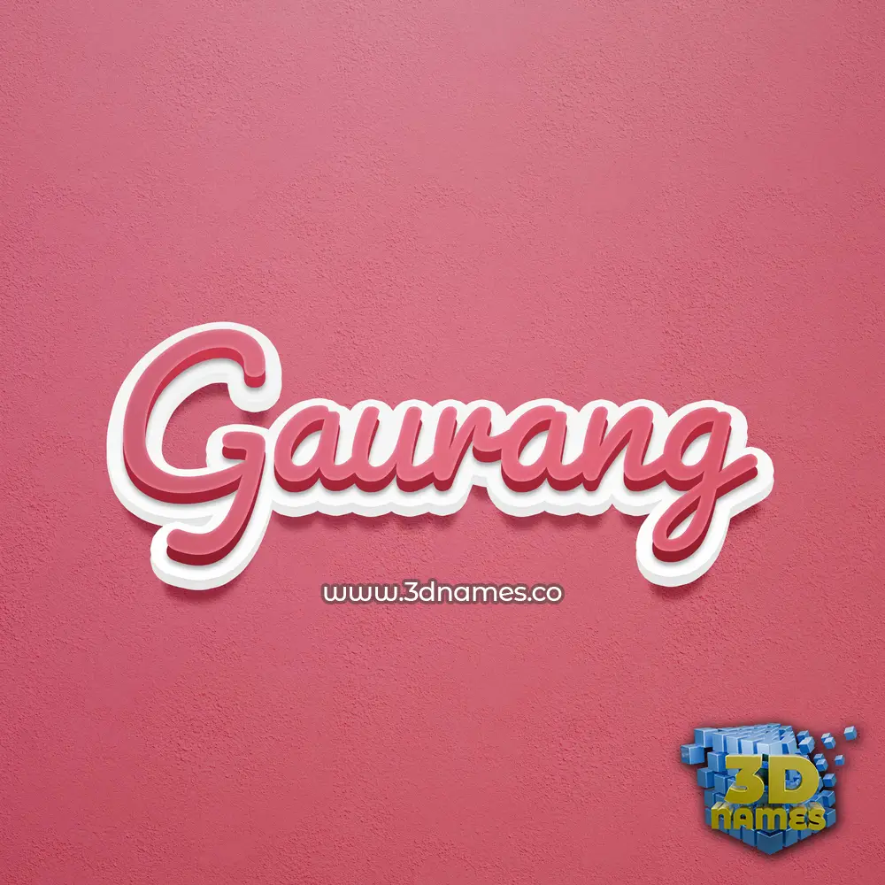 gaurang in Red Scribble style - 3D name wallpaper