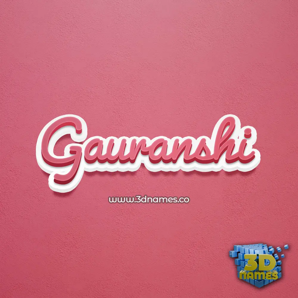 gauranshi in Red Scribble style - 3D name wallpaper