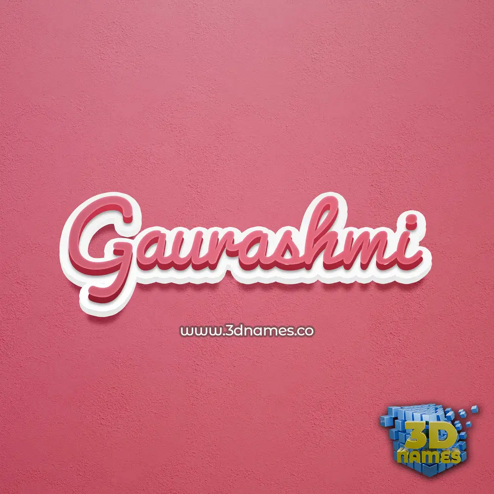 gaurashmi in Red Scribble style - 3D name wallpaper